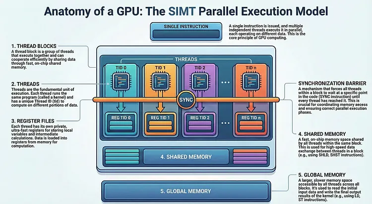 Anatomy of a GPU: The SIMT Parallel Execution Model